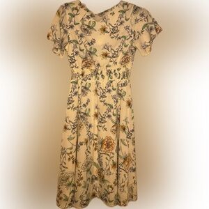 🌿 Vintage Gardenwed Whimsical Floral Midi Dress – Size Large